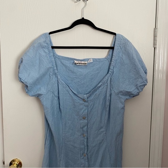 Vintage Diana Marco Light Blue Chambray Dress Size 1X - Picture 3 of 9